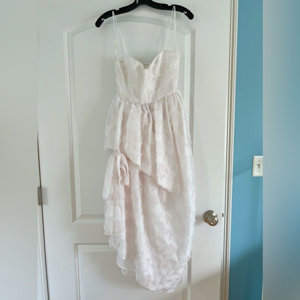 NWT Cecilie Bahsen bustier midi dress with bow/powder pink US2 UK6